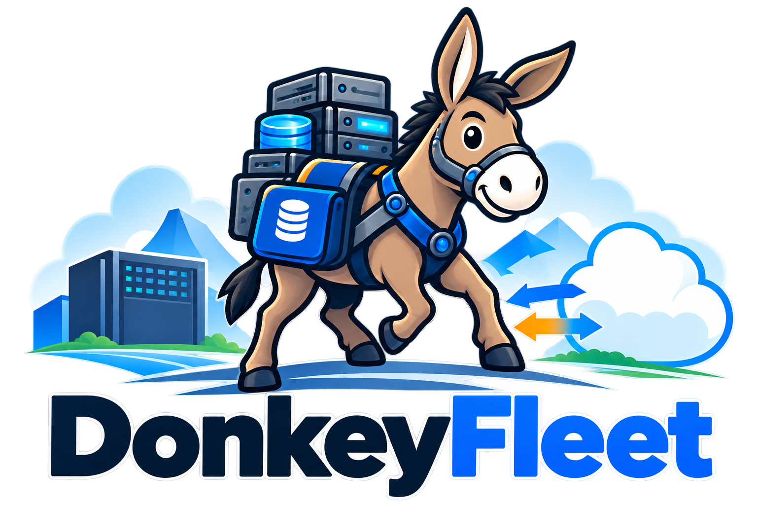 Donkey carrying replicated storage between a data center and cloud